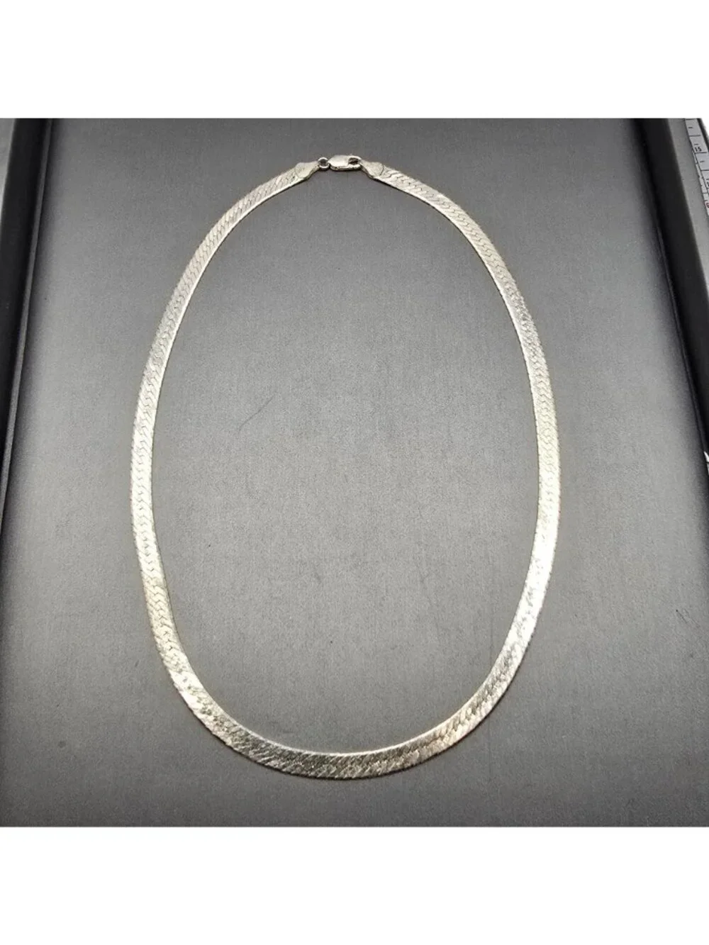 Sterling Silver Riccio Herringbone Necklace 18